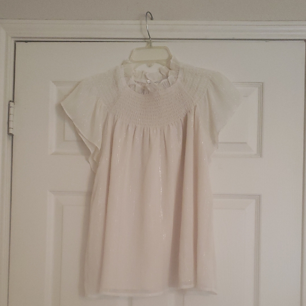 Gathered Cap Sleeve Women'sbtop